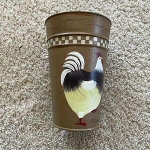 Brown Rooster Decorative Vase
